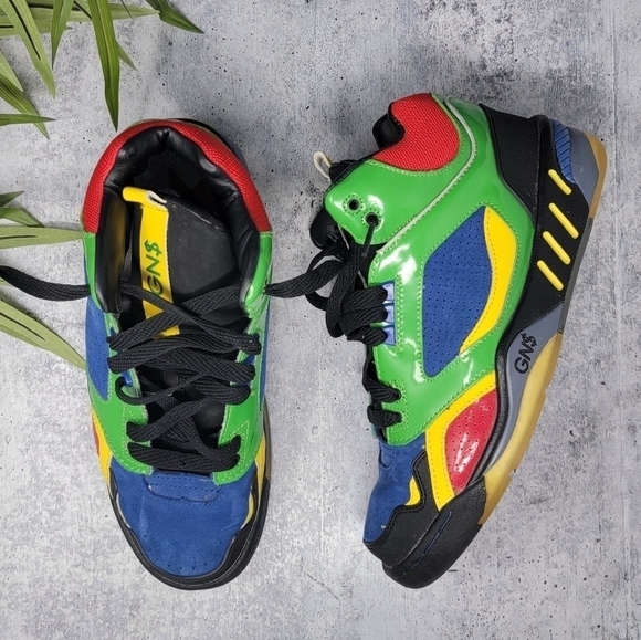 RARE Greedy Genius GN$ | Colorblock High Top Sneakers - Picture 1 of 12